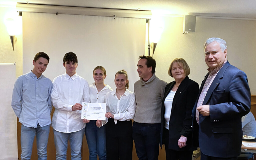 Prix de l'Environnement Rotary club Tours Ronsard lycée agricole de Fondettes